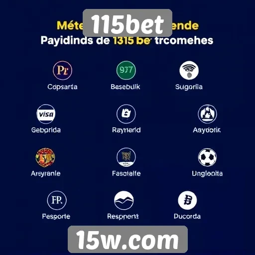 Métodos de pagamento aceitos no 115bet