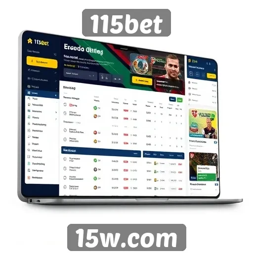 Análise da interface do usuário do site 115bet